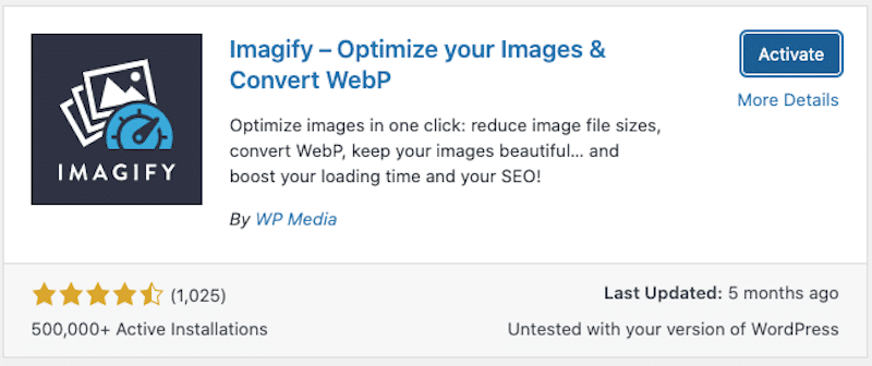 Imagify plugin