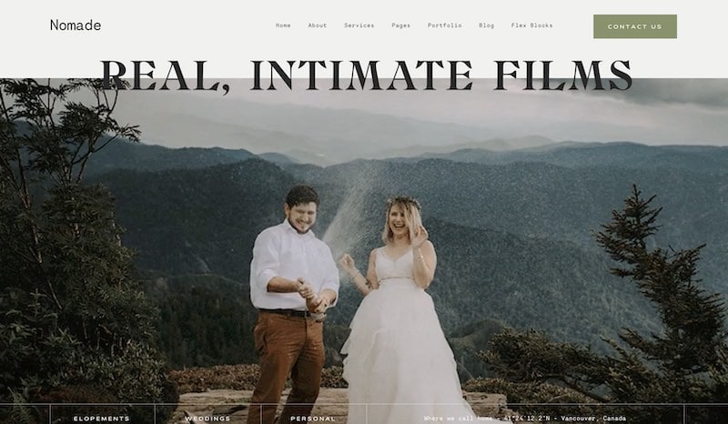Nomade - Best WordPress Themes for Photographers