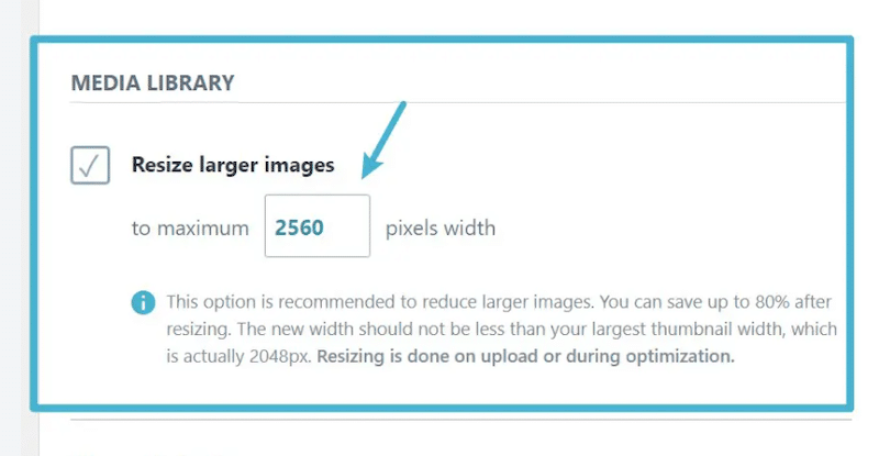 Resizing images with Imagify