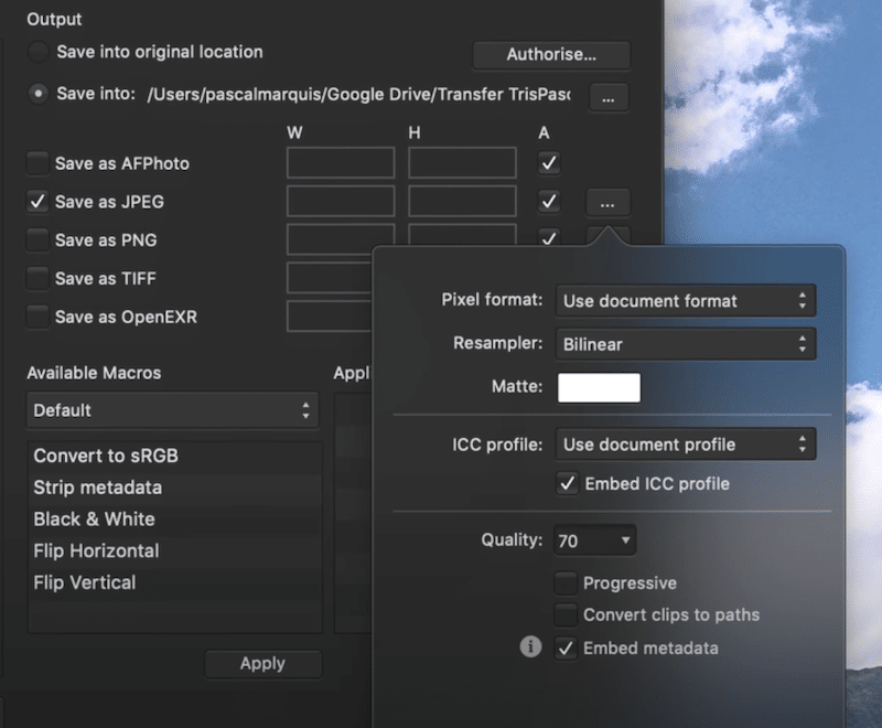 Compressing and reducing images (quality at 70)