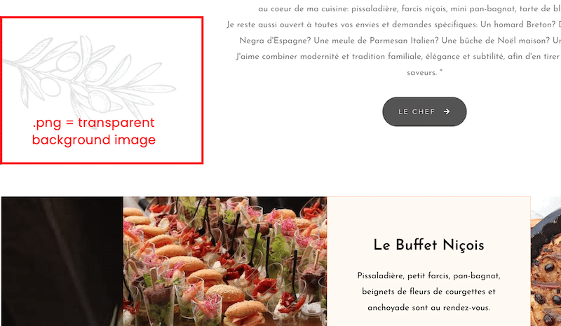 .png image supporting transparency (WebP could also be used) - Source: Caterer Le point Gourmand
