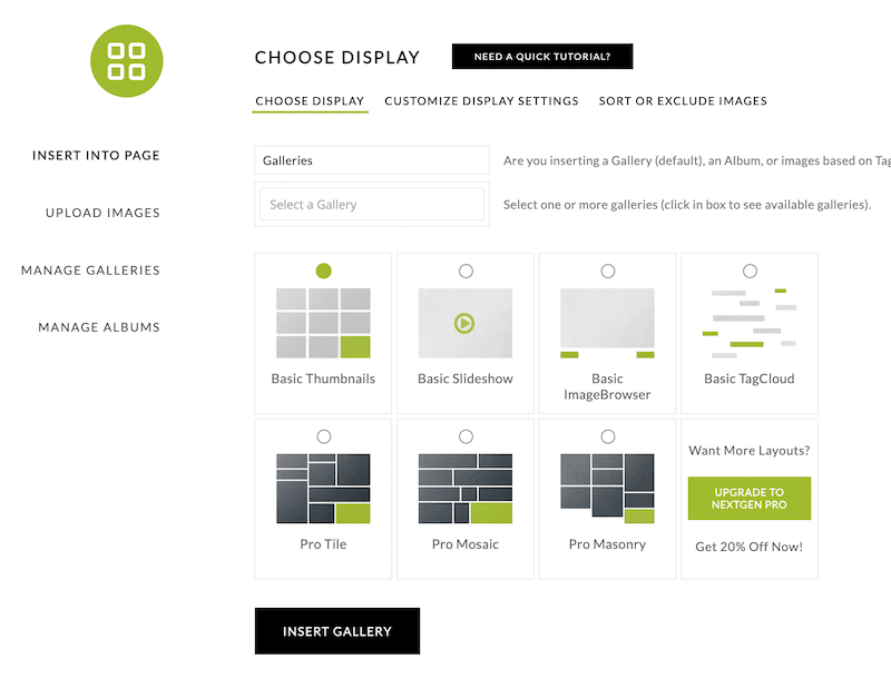 Creating a gallery with next-gen - Source: NextGEN gallery