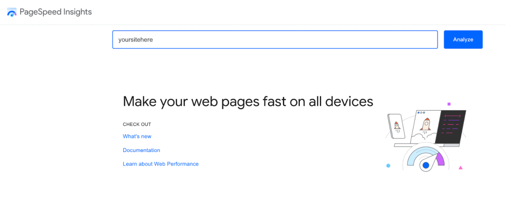 Performance audit for web designers - Source: PageSpeed Insights
