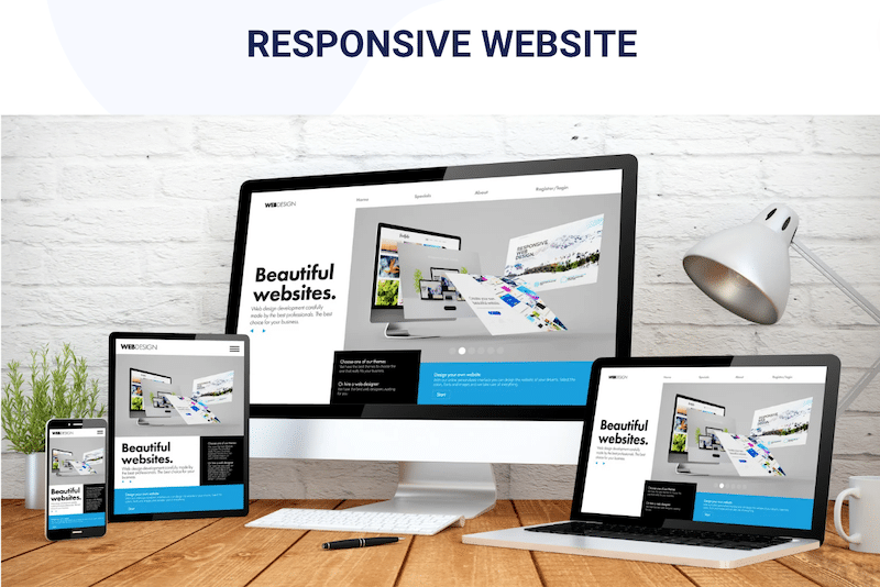 Example of a responsive website - Source: Canva
