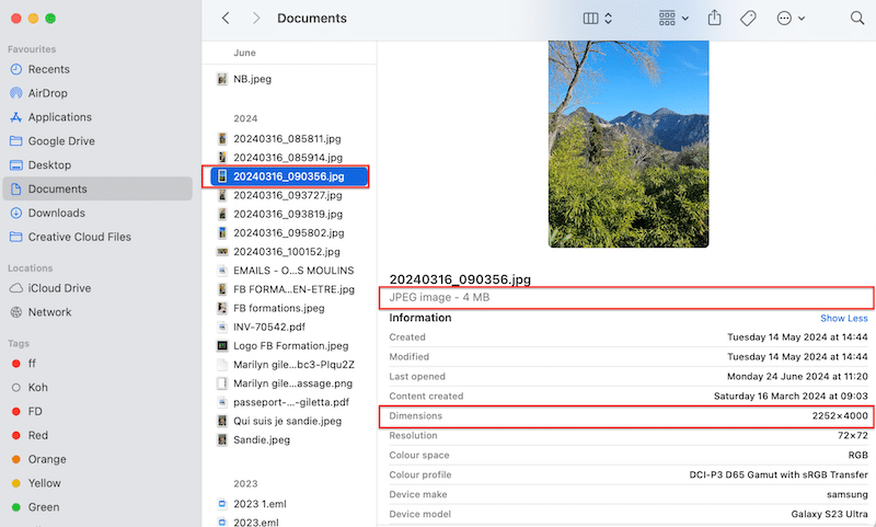 Check which image format and dimension you are using – Source: Desktop info 