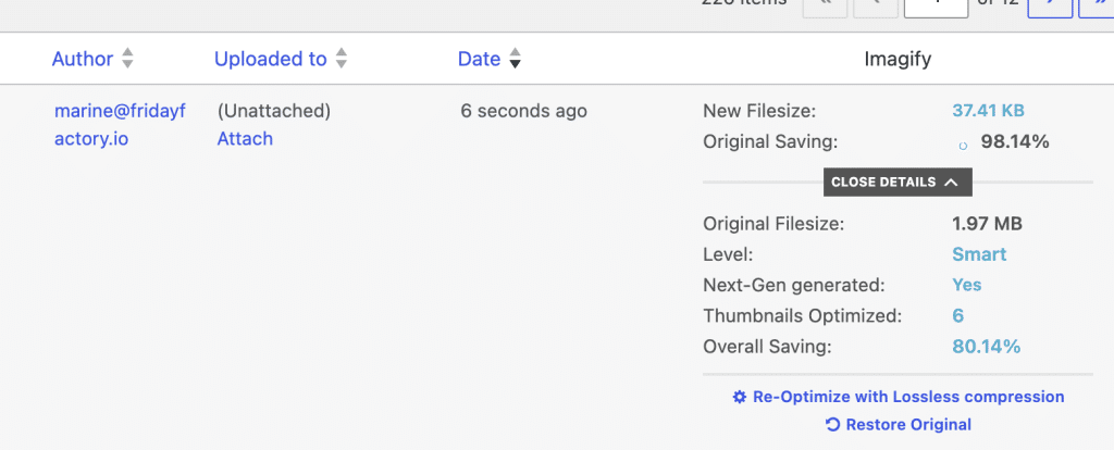 Free image optimization made easy with Imagify - Source: Imagify