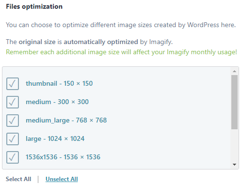 settings files optimization - 官方推荐的 Imagify图片优化最佳设置 - NUTSWP